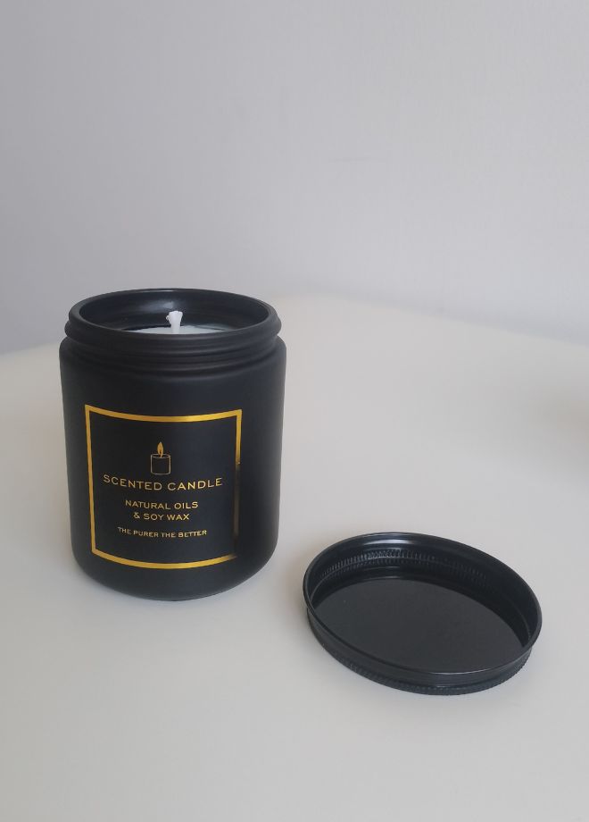 Whimsical Glass Jar Oud Scented Candle - Exotic Home Aromatherapy - Extended Scent Dispersal - Up to 52 Hours of Enthralling Burning