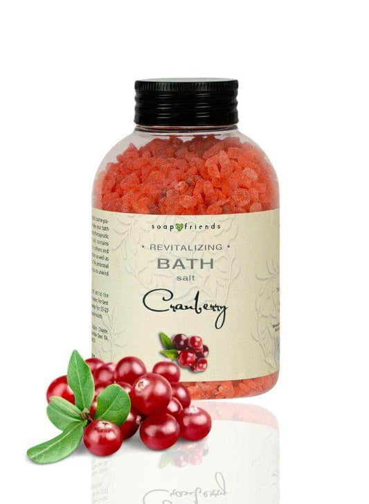 Soap&Friends Refreshing Cranberry Bath Salt with cranberries