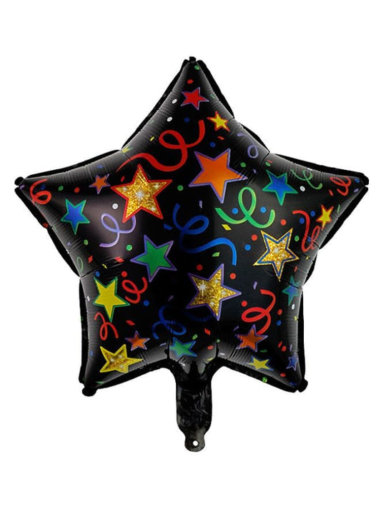 1 pc 18 Inch Birthday Party Balloons Large Size Black Stars Foil Balloon Adult & Kids Party Theme Decorations for Birthday, Anniversary, Baby Shower Fatio General Trading