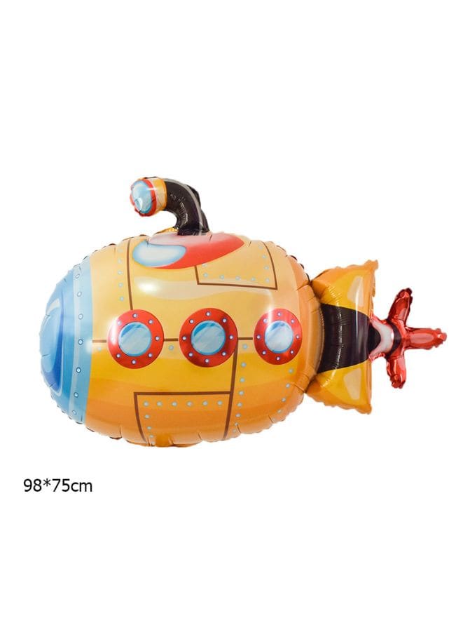 1 pc  Birthday Party Balloons Large Size Submarine Foil Balloon Adult & Kids Party Theme Decorations for Birthday, Anniversary, Baby Shower Fatio General Trading