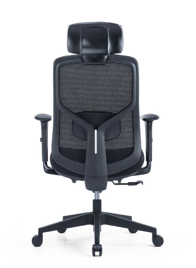 Ergonomic Office Chair with Adjustable Headrest and Lumbar Support back