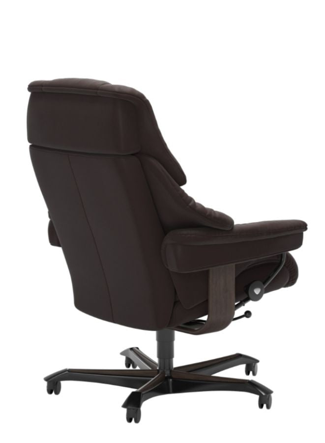Reno Office Chair with Adjustable Headrest- back side