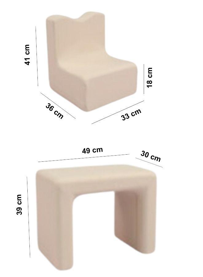 Kid's Armchair and Table Set size details
