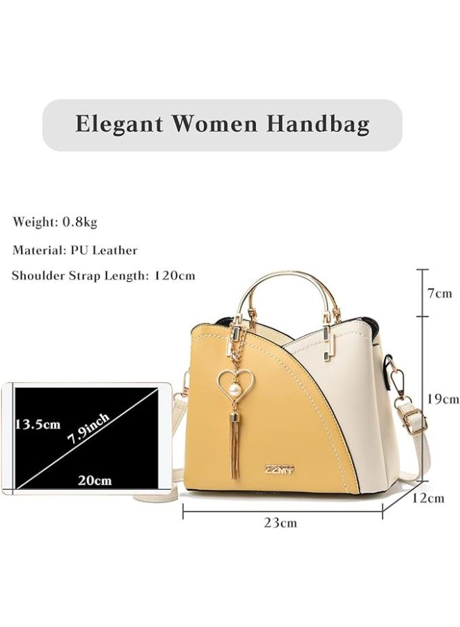 gold leather handbag for women