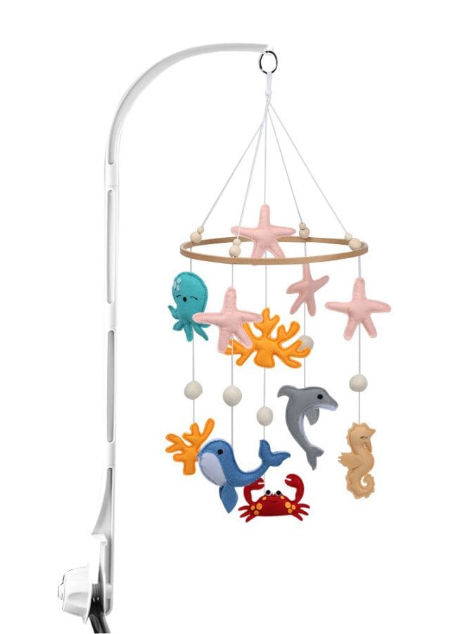 88 CM Inch ABS Baby Bed Musical Crib Mobile Bed Bell Holder for Nursery Decor, Infant Bed Mobile Arm Holder Fatio General Trading