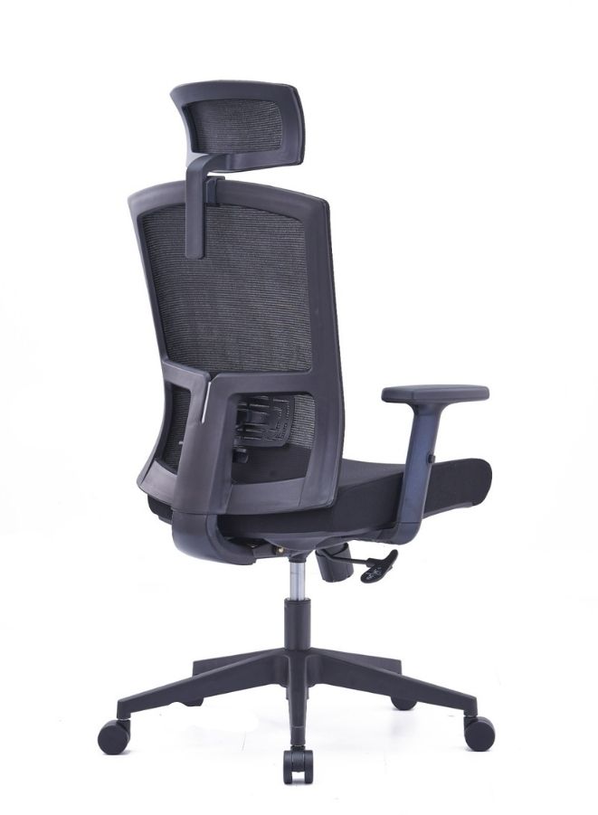 Black Mesh Office Chair with headrest