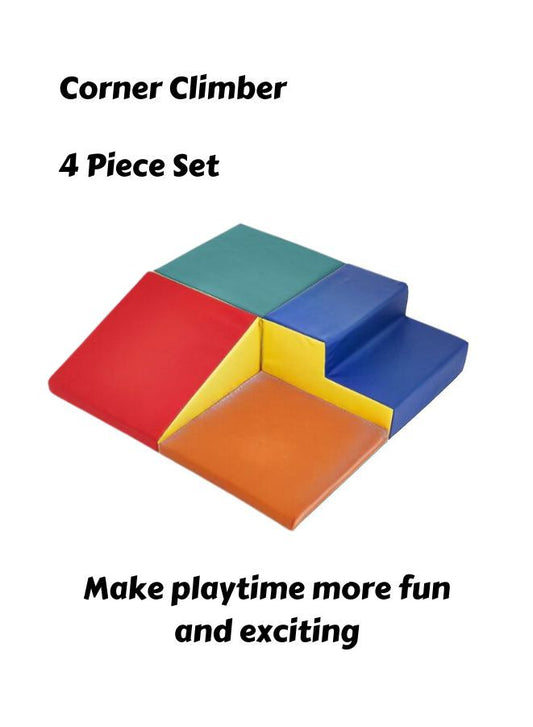 4 pieces Soft Playtime and Climb Multipurpose Soft Foam Playset for Infants and Toddlers | Soft Foam for Crawling, Climbing, Block Play for Home, Daycare