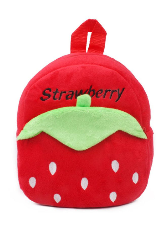 Cute plush backpack for toddlers, Strawberry