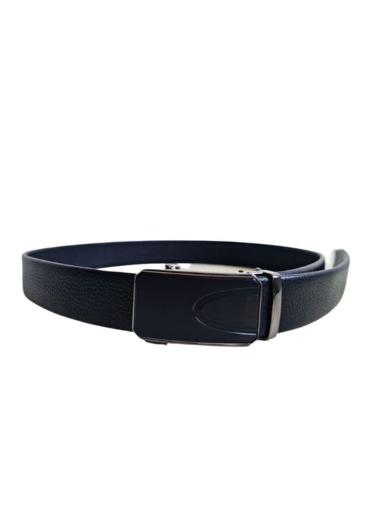 Men's Leather Strap Belt Men's Pin Buckle Luxury Waistband, Black