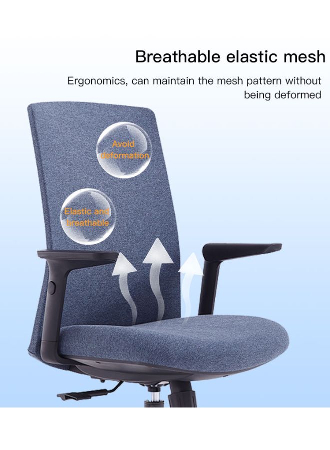 Middle Back Ergonomic Office Chair Without Headrest for Office, Home Office and Shops
