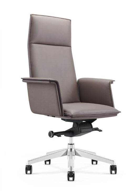 Stylish Manager Brown Leather Office Chair