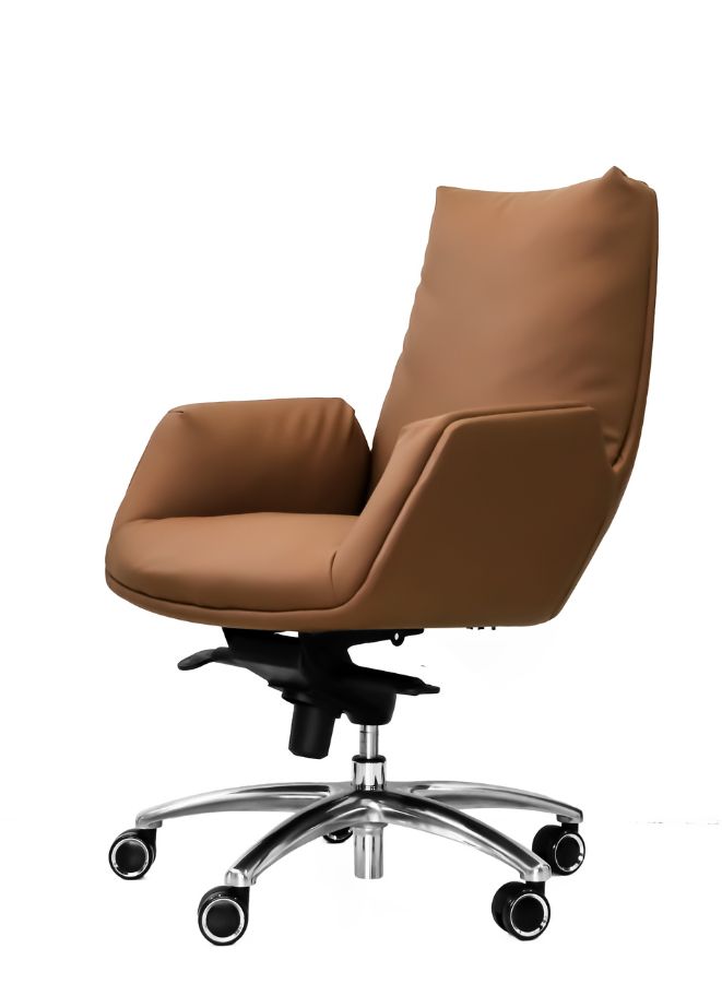 Executive Office Chair with Genuine Leather Brown