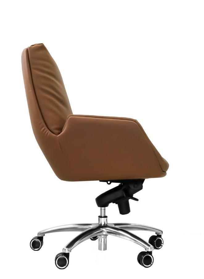 Executive Office Chair with Genuine Leather Brown