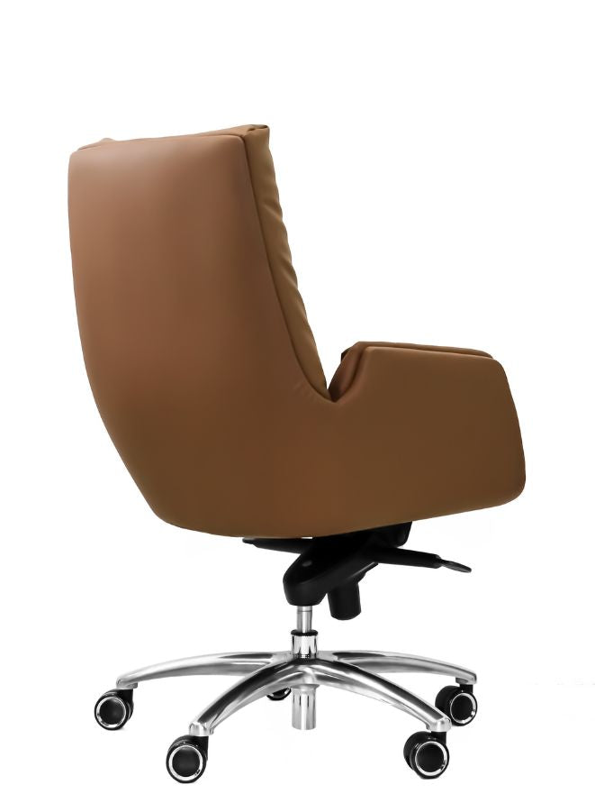 Executive Office Chair with Genuine Leather Brown