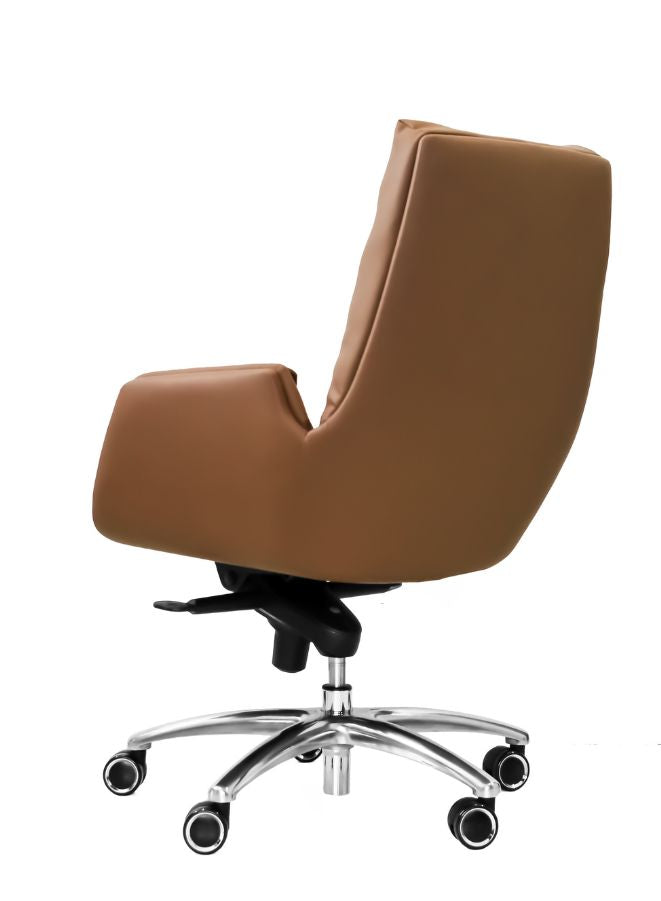 Executive Office Chair with Genuine Leather Brown