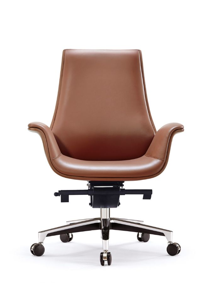Luxury Swivel Black Leather Office Chair