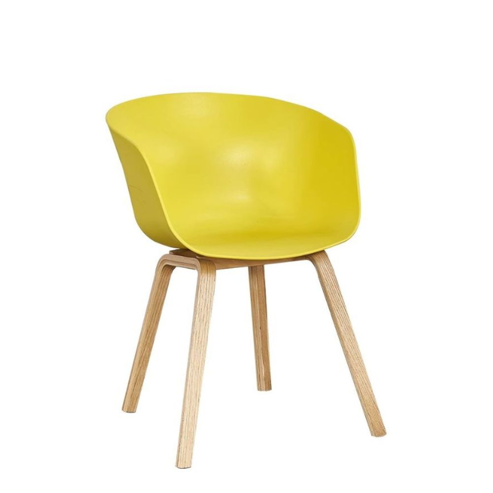 Yellow plastic visitor chair