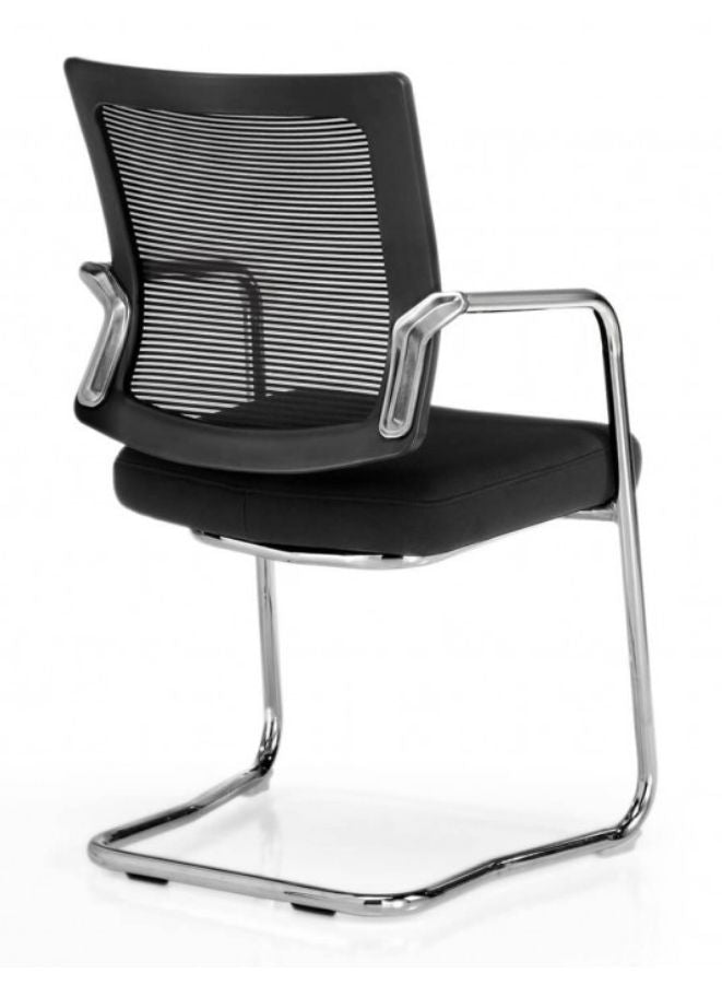 MESH-X Visitor Chair with Armrest and Steel Legs