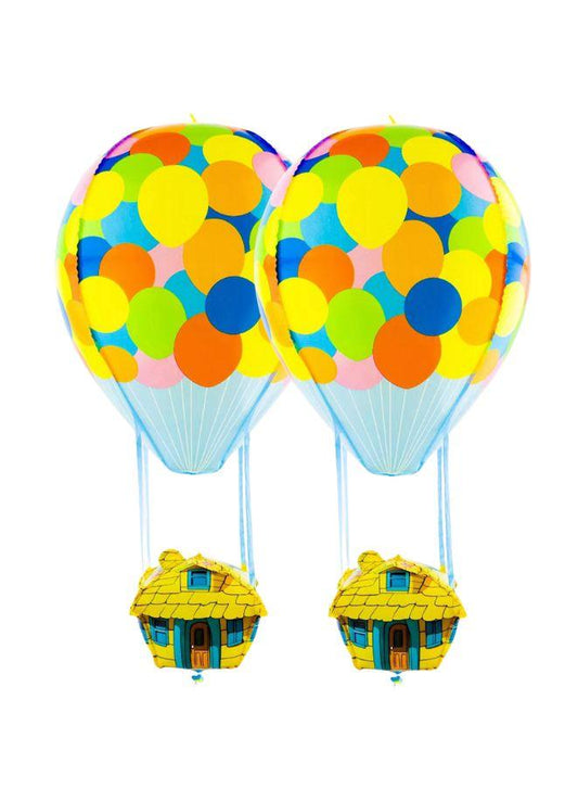 92 cm 3D Hot Air Foil Balloon, 2 Pcs Birthday Party Decor, Anniversary Decor, Graduation Decor, Holiday Decor, Easter Decor, Indoor Outdoor Decor, Home Decor,  Valentine's Day Decor, Room Decor, Multicolor