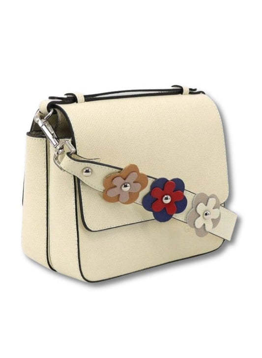 Galitzine Premium Quality Leather Satchel Bag with Adjustable Floral Strap