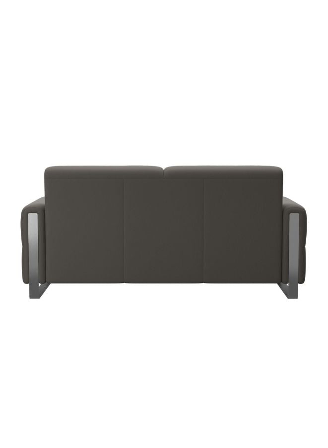 Fiona 2.5 Seater Leather Sofa with Steel Base back