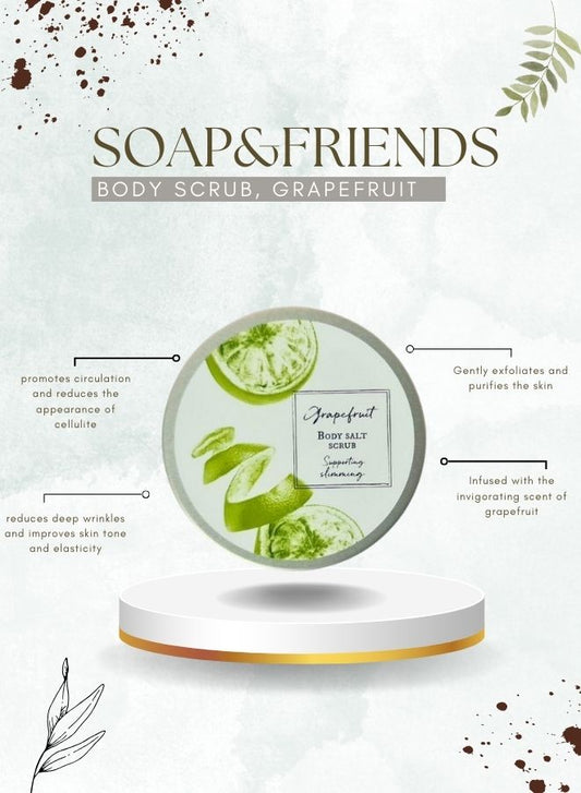Soap&Friends Grapefruit Slimming Salt & Sugar Body Scrub - 220g