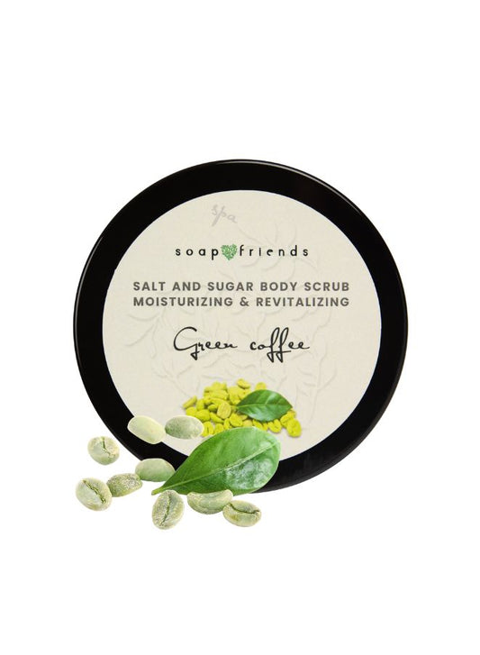 Green Coffee Body Scrub by Soap&Friends, 200ml – Exfoliating and Revitalizing Scrub for Smooth, Glowing Skin