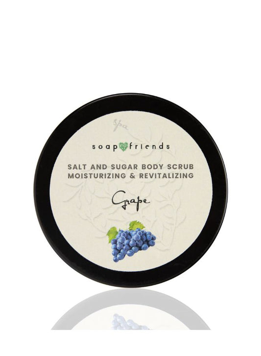 Natural Grape Body Scrub by Soap&Friends, 200ml – Exfoliating & Nourishing Scrub for Smooth, Radiant Skin