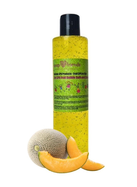 2-in-1 Kids Shampoo and Shower Gel | 250ml Ripe Melon Fruit Scent with Nourishing Jojoba Oil for Gentle Cleansing and Moisturizing