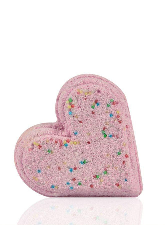 Soap&Friends Cherry Bath Heart: Aromatic Effervescent Bath Bomb - 120g