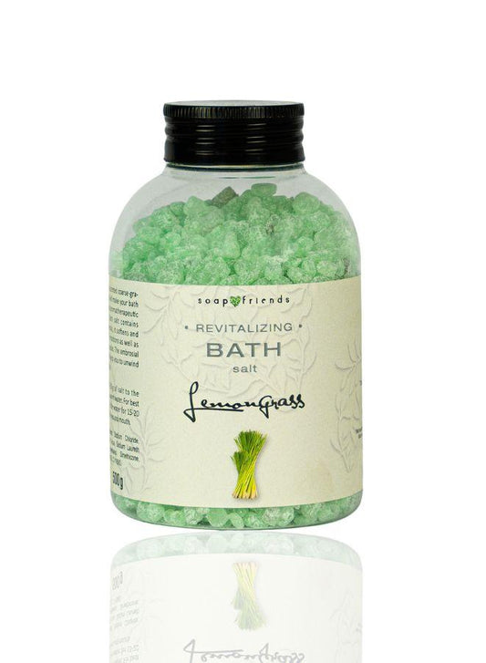 Soap&Friends Energizing Lemongrass Bath Salt for Revitalized and Youthful Vitality 500g