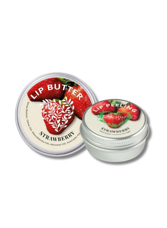 Soap&Friends 15 ml Strawberry Lip Balm and Scrub Set of 2