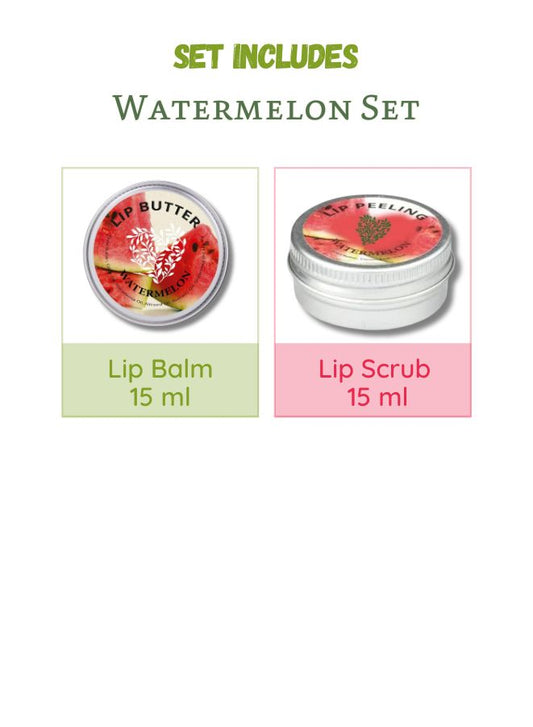 Soap&Friends 15 ml Watermelon Lip Balm and Scrub Set of 2