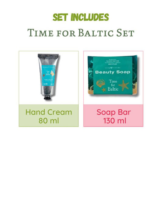 Soap&Friends Time for Baltic Hand Cream (80ml) & Bar Soap (130g) Set of 2