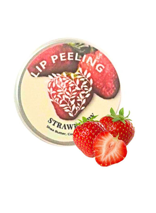 Natural Strawberry Lip Scrub for Silky Smooth Lips, 15ml
