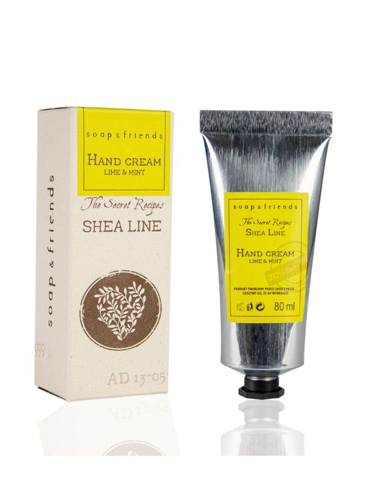 Soap&Friends Refreshing Hand Cream 20% Shea Butter Lime & Mint - Natural Revitalization, 80 ml