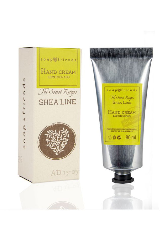 Soap&Friends Invigorating Hand Cream 20% Shea Butter Lemon Grass - Energizing Formula, 80 ml