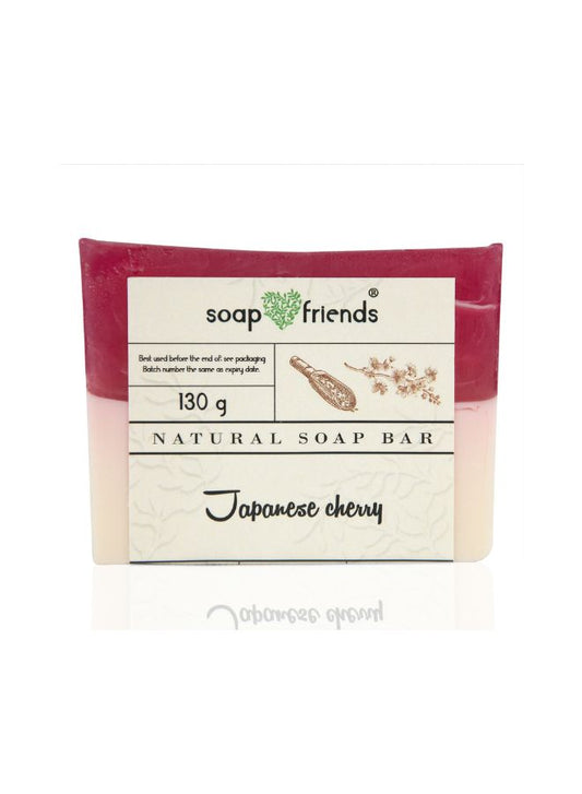 Japanese Cherry Soap Bar | 130g Cherry Soap for Daily Moisturizing Cleanse and Sensory Delight by Soap&Friends