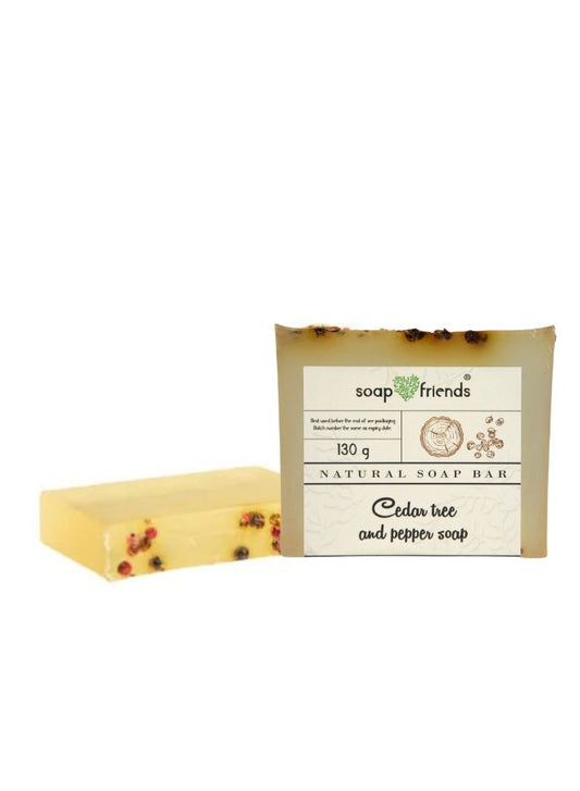 Cedar & Pepper Moisturizing Soap for Daily Moisture and Cleansing Purpose | Captivating 130g Cedar Aroma Soap Bar