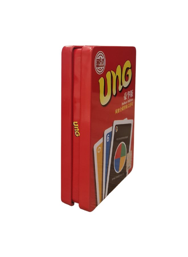 UNG Card Game, Fast-Paced Portable-Friendly Version For 2 To 4 Players Ages 7 Years And Older, Tin box