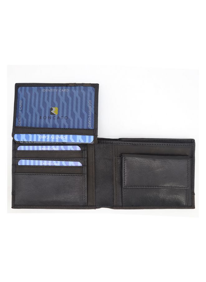 R Roncato Men’s Leather Wallet open