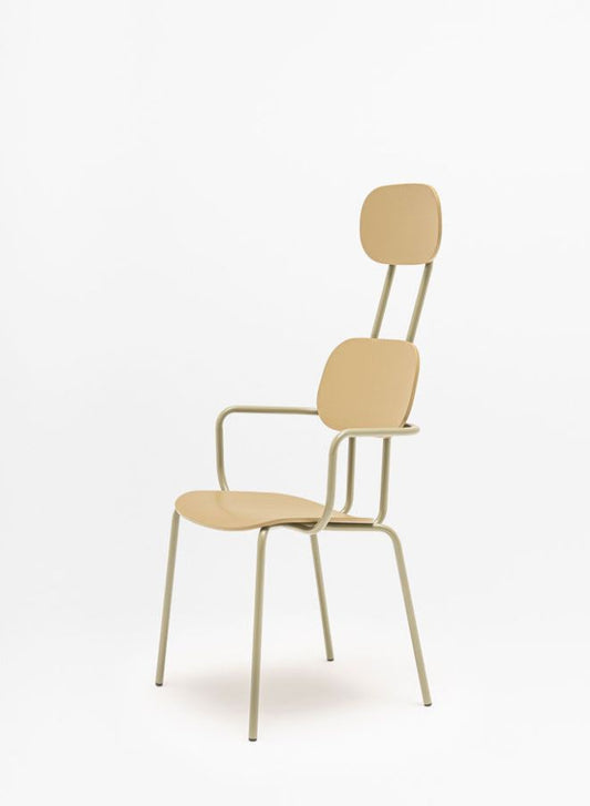 New School Plywood Chair with Headrest and 4-Legged Base (Customizable)