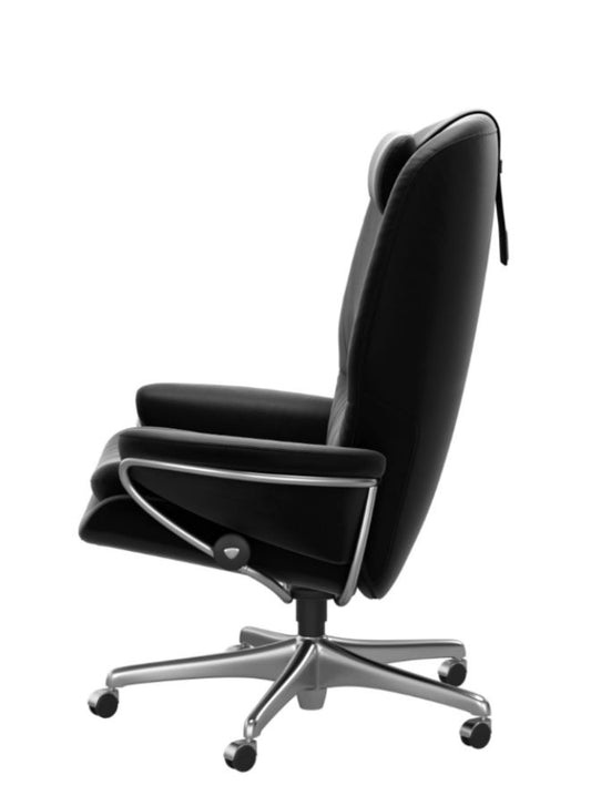 Rome Office Chair with Adjustable Headrest- side