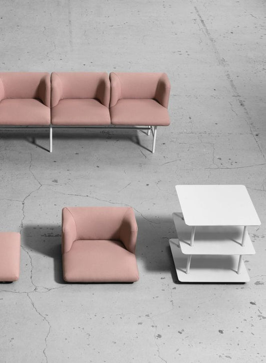 Agora Modular Seating System with Upholstered Backrest