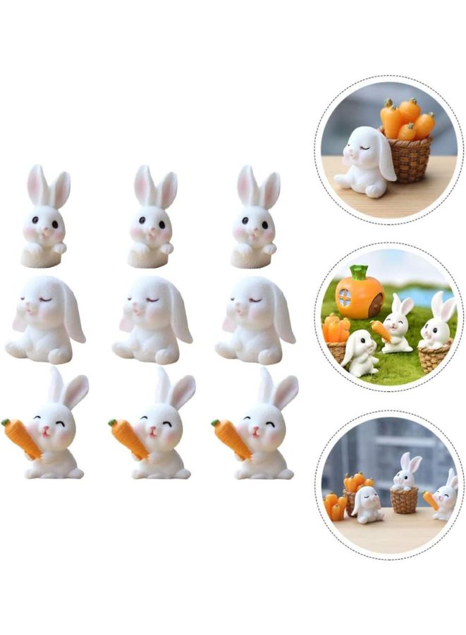 Radish Bunny Ornaments, Miniature Fairy Garden Ornaments, Cute Rabbits and Carrot House for Plant Pot, Home Decoration, Simulation Model Decoration, Pumpkin