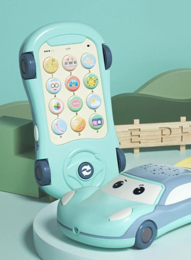 Blue Car-Shaped Learning Mobile Phone