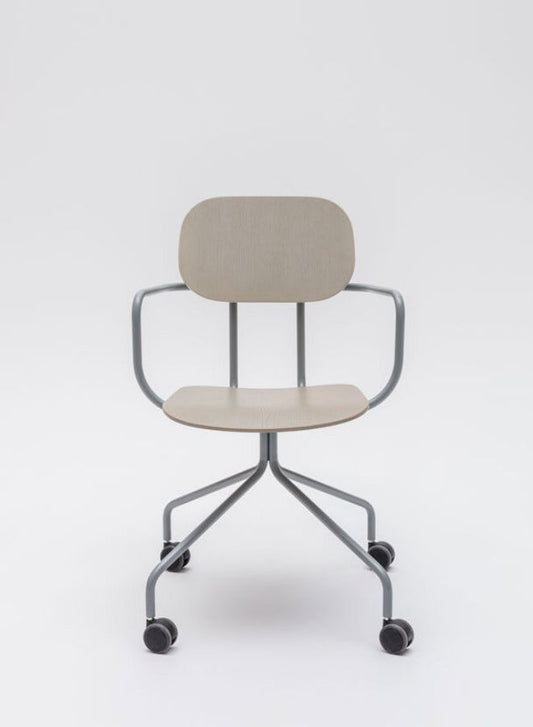 New School  Chair Fixed Base Plywood Seating (Customizable)