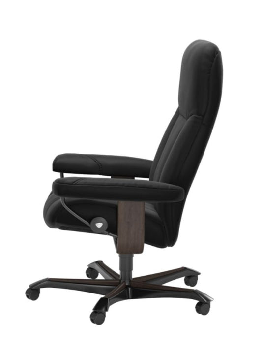 Stressless Consul Leather Office Chair - side