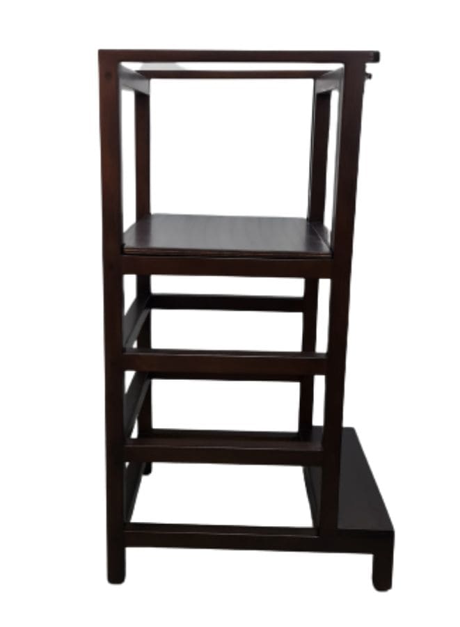 Adjustable Step Stool with Safety Rail for Kids Brown Fatio General Trading