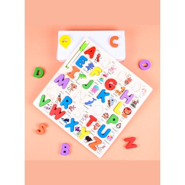 Alphabet and Number Puzzle, Kids Early Development Toy, 3D Wooden Alphabet and Number set Fatio General Trading